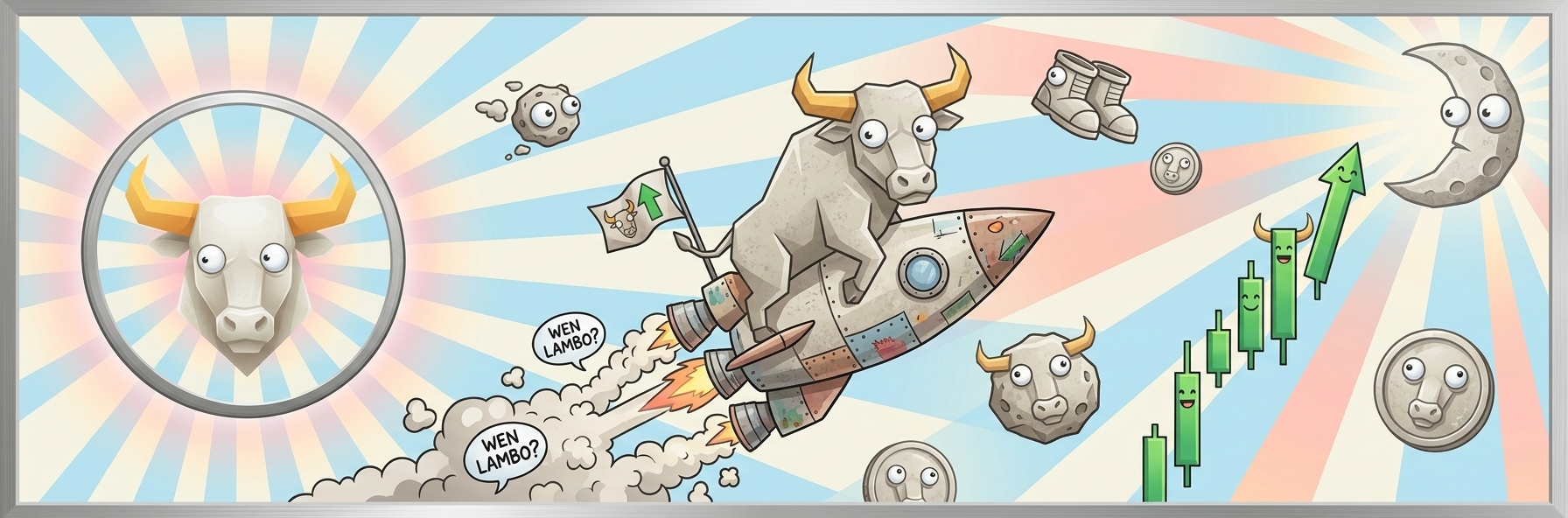 Bull rocket banner